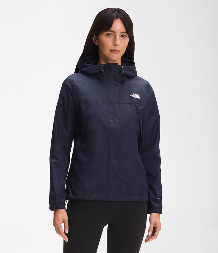 The North Face Rain Jacket Antora Navy - Womens - Thailand IJDUM-0863